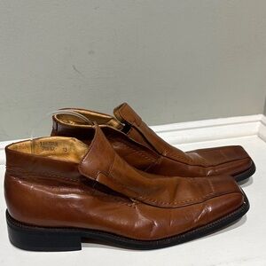 Zota Men's Brown Leather Slip-On Chelsea Ankle Dress Boots-size 13